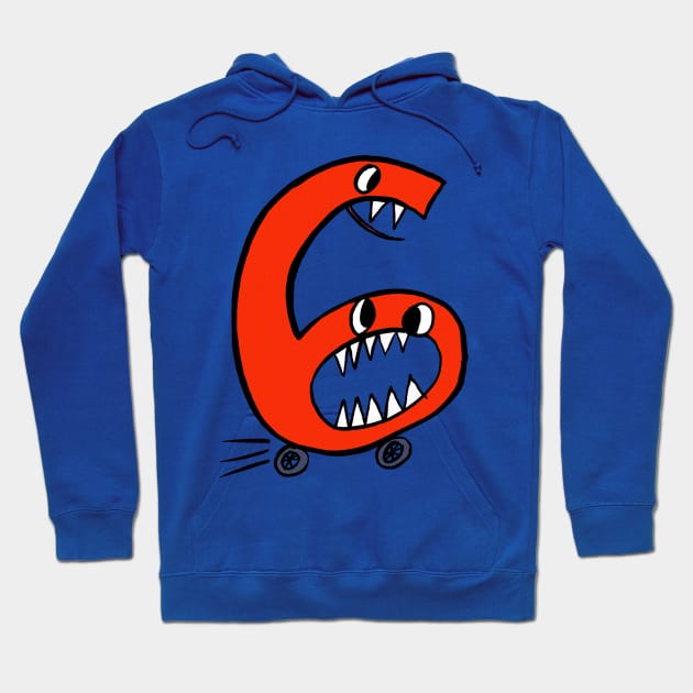 Monster Number 6 - happy sixth birthday! Hoodie by heyK